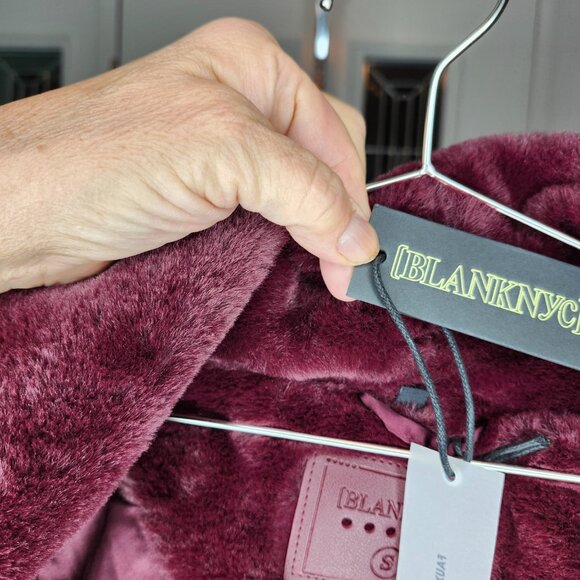 NWT!!!  Blank NYC NWT faux fur coat Size SMALL - Picture 3 of 7